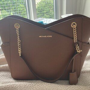 Michael Kors Purse Jet Set Large Saffiano Leather Shoulder Bag